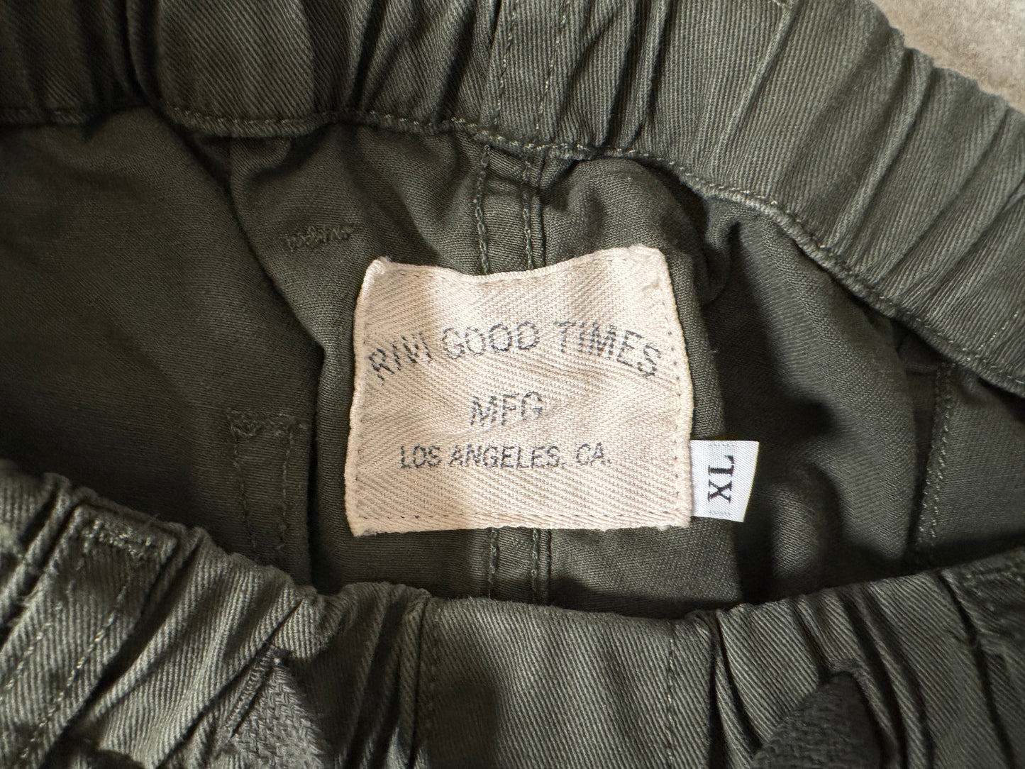 RIVI GOODS EZ PANTS OLIVE COTTON <Made in USA>