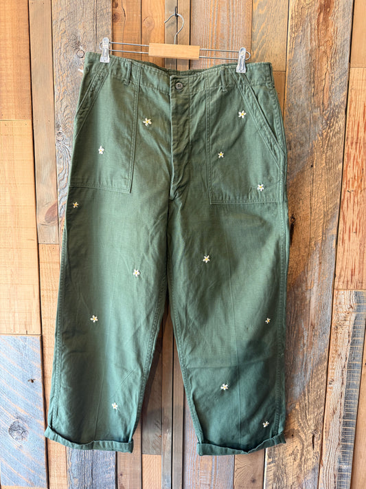 SHANANA MIL<シャナナミル>　US ARMY OG-107 Re-make Trousers  ボタンフライ実寸W38 相当_SM47
