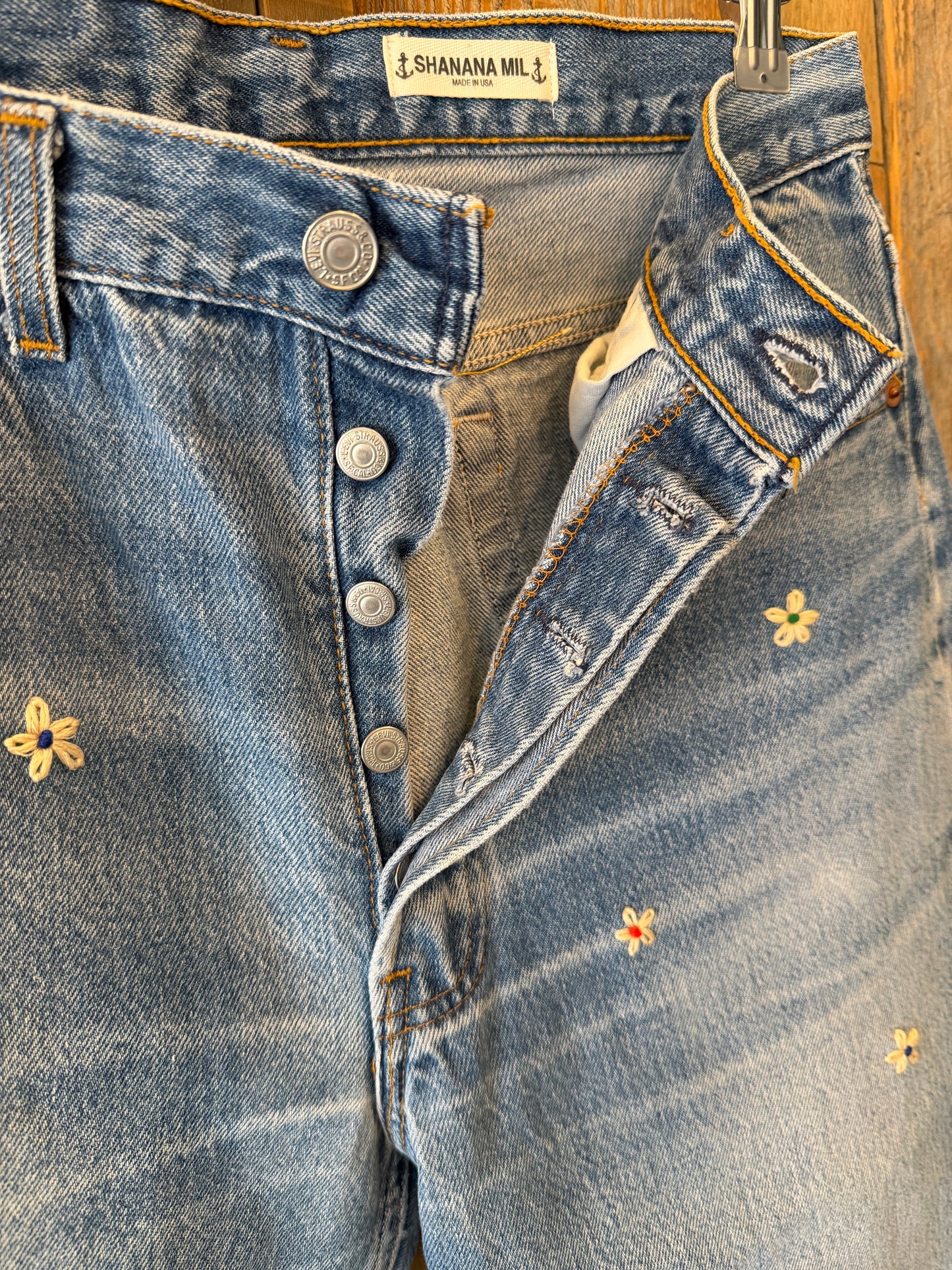 色落ち抜群！　SHANANA MIL<シャナナミル>　Levi's 501 HAND CUSTOM JEANS W33（実寸32インチ相当）_SM49