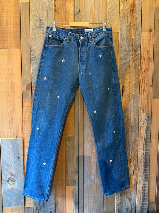 濃紺、テキサス州エルパソ工場生産！　SHANANA MIL<シャナナミル>　Levi's 501 HAND CUSTOM JEANS W35（実寸34インチ相当）_SM54