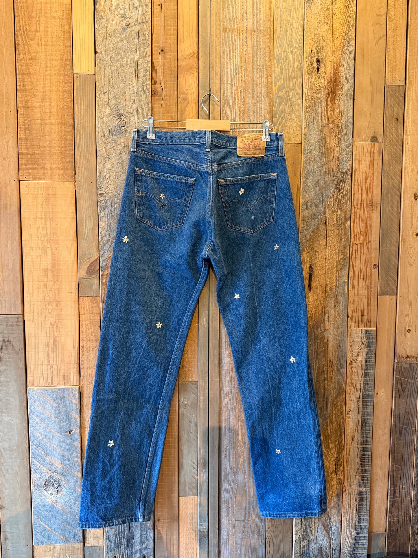 濃紺、テキサス州エルパソ工場生産！　SHANANA MIL<シャナナミル>　Levi's 501 HAND CUSTOM JEANS W35（実寸34インチ相当）_SM54