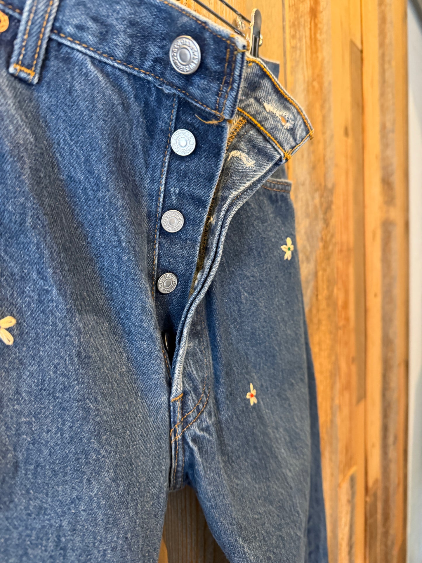 濃紺、テキサス州エルパソ工場生産！　SHANANA MIL<シャナナミル>　Levi's 501 HAND CUSTOM JEANS W35（実寸34インチ相当）_SM54