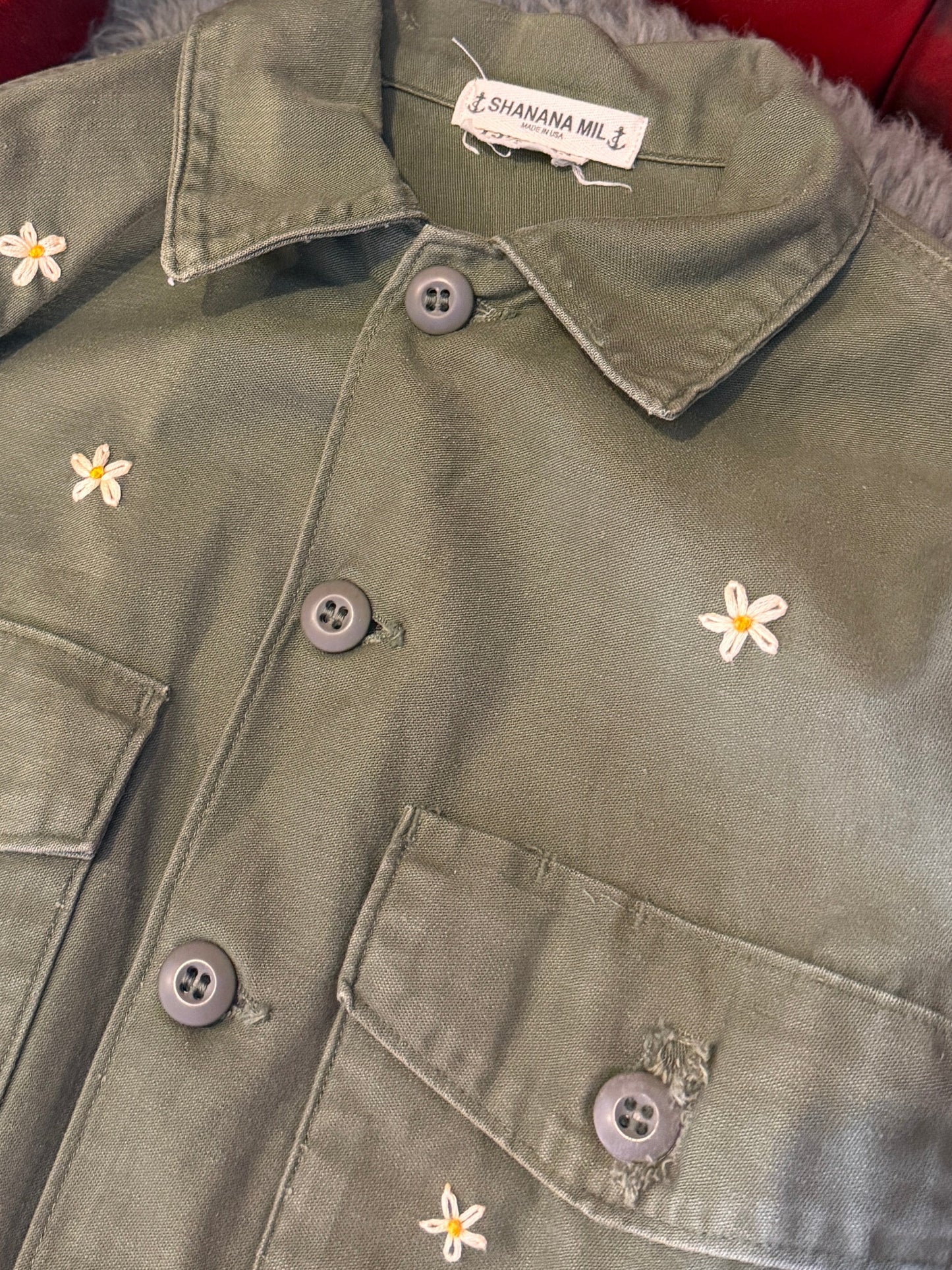 SHANANA MIL<シャナナミル>　US ARMY Re-make Shirts OG107　Size M SM41