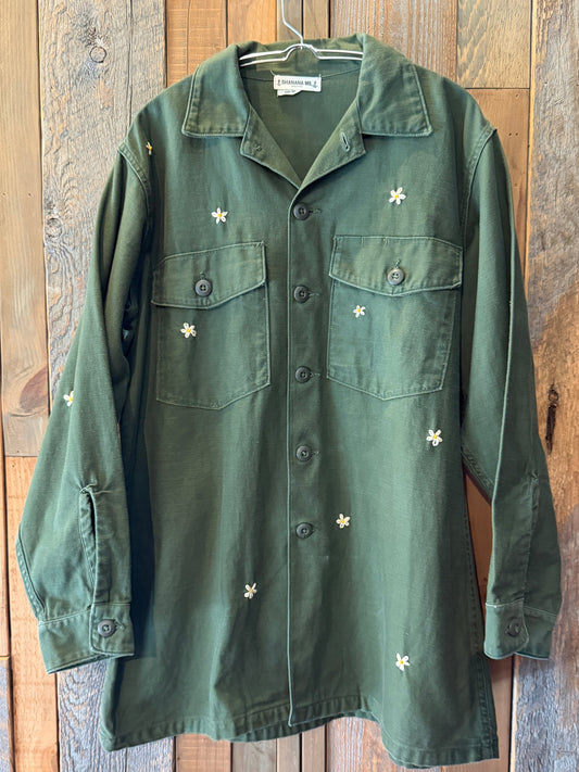 SHANANA MIL<シャナナミル>　US ARMY Re-make Shirts OG107　Size L SM40