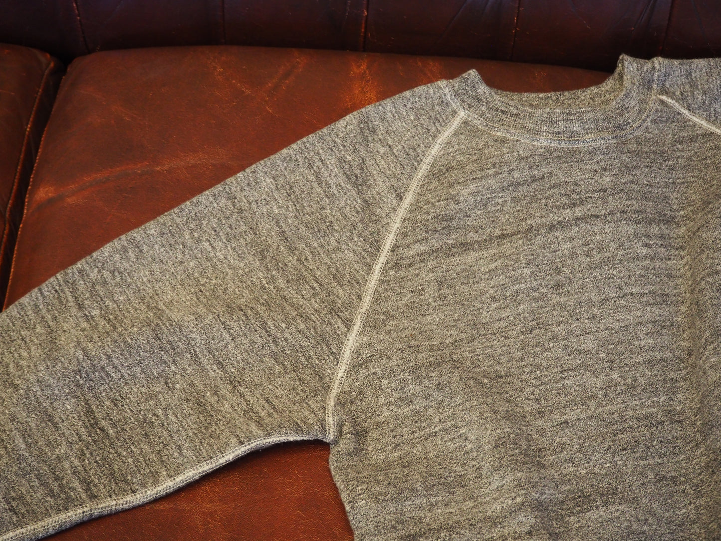 Allevol Loopwheel Easy Sweatshirt Dark Grey＜吊り編みスウェット　杢ダークグレー＞