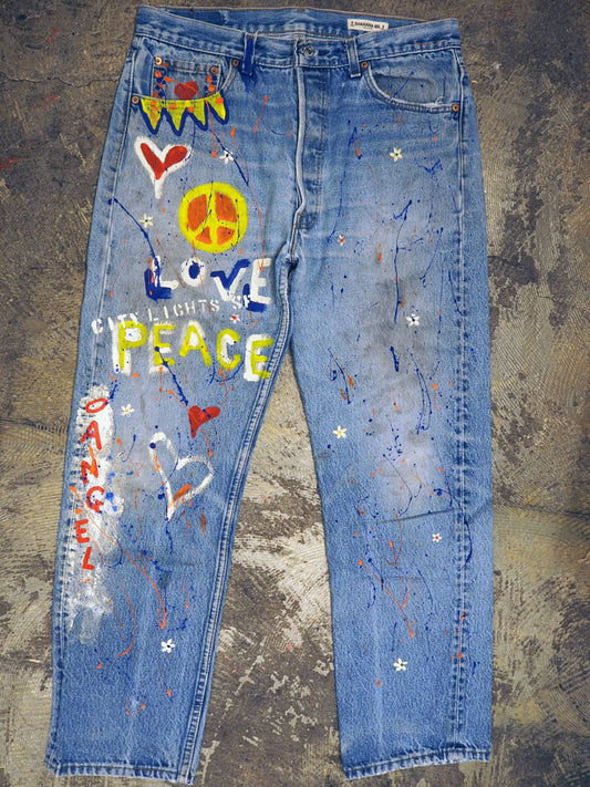SHANANA MIL<シャナナミル>　Levi's 501 HAND CUSTOM JEANS W36（実寸34インチ相当）_SM22