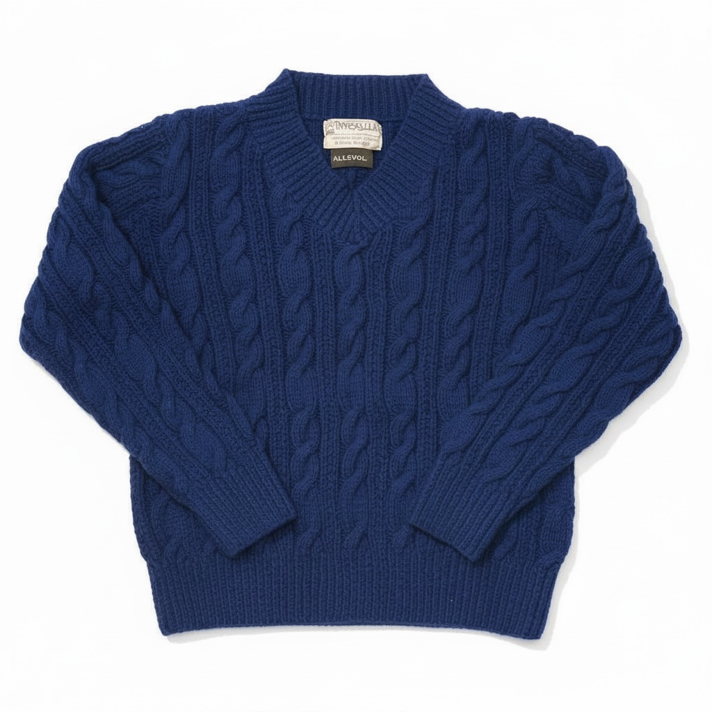 ALLEVOL x INVERALLAN 1A Crew Neck Sweater Black Indigo