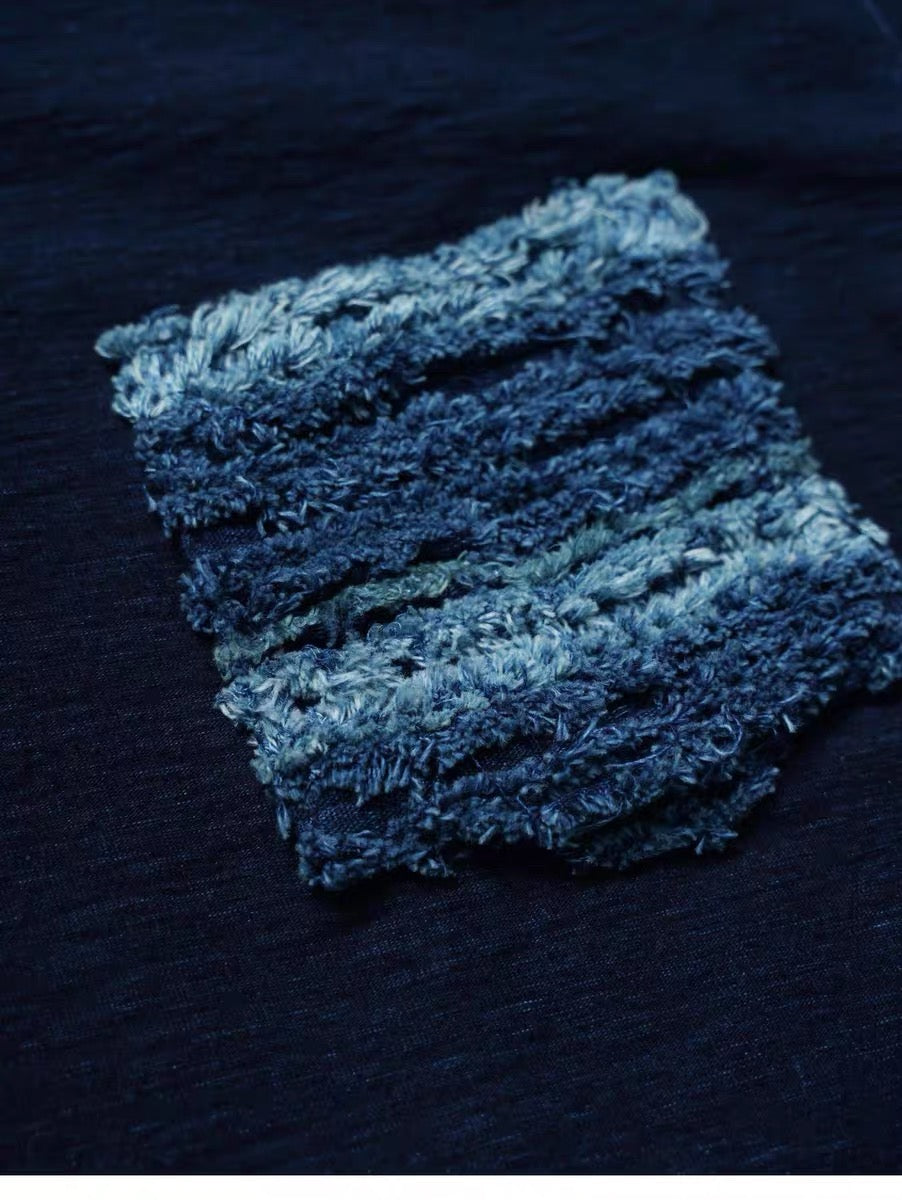 SHAW CLASSY INDIGO HENLEY TEE SHIRT<インディゴヘンリーネックTeeシャツ>